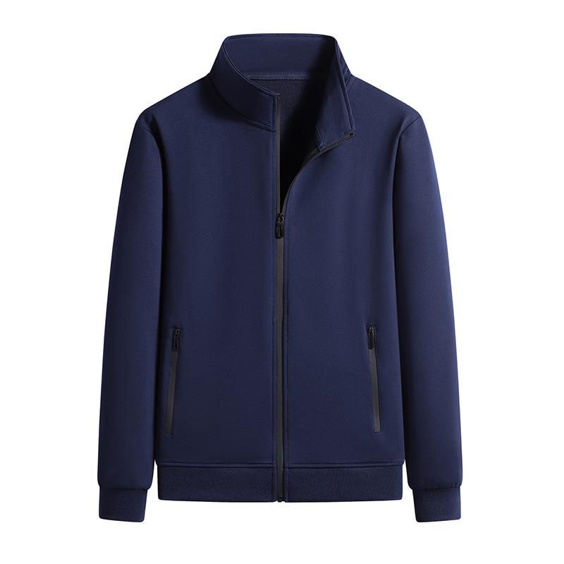 Men's Cotton Stand-up Collar Tracksuit: Spring/Autumn Hoodie & Pants Set for Sports and Casual Wear