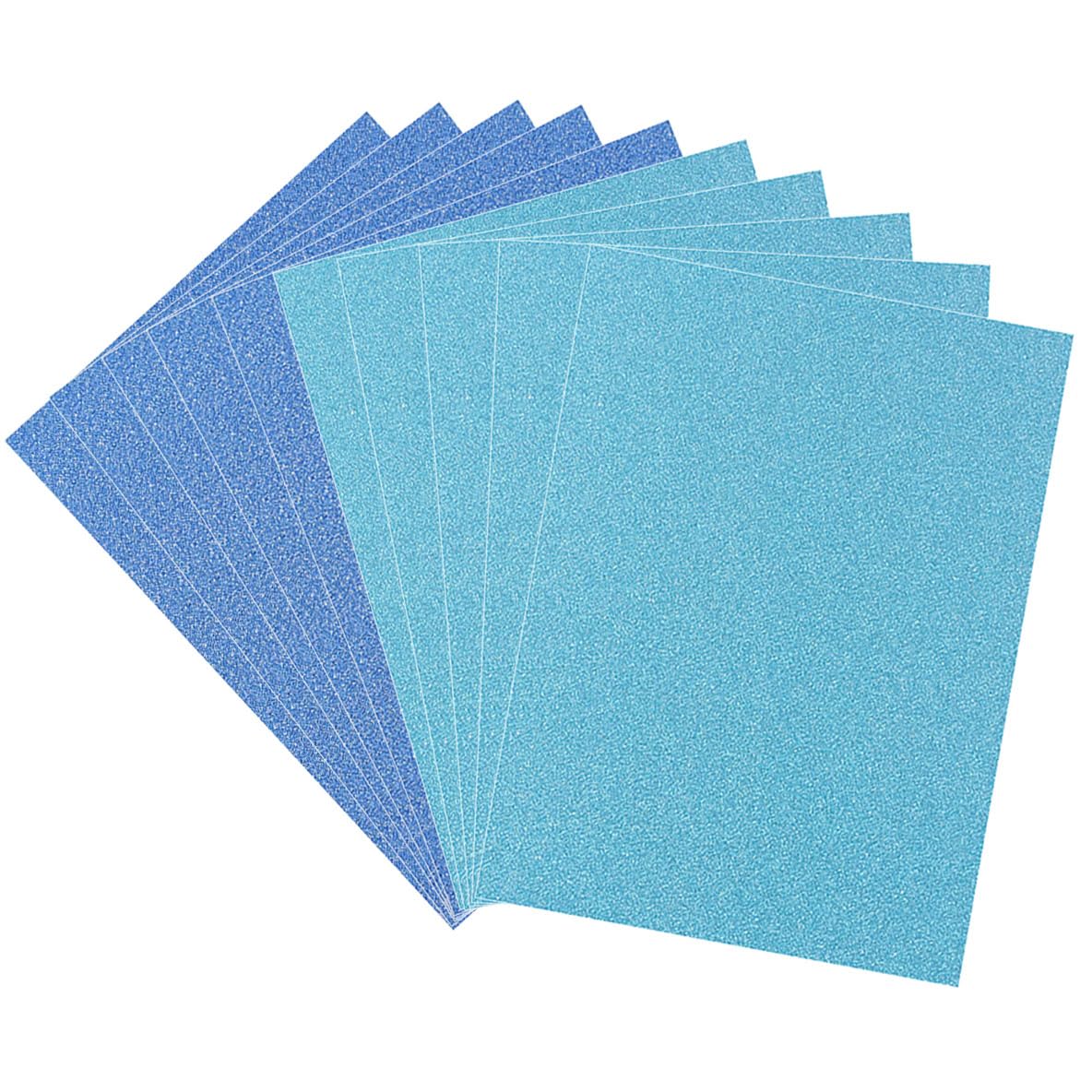 

Набор из 10 листов флуоресцентной бумаги с блестками для формата Джамбо А4, нарезанных для вашего блестящего болельщика, цвет, ручная работа, концертный DIY, сверкающий подарок, небесно-голубые листы,