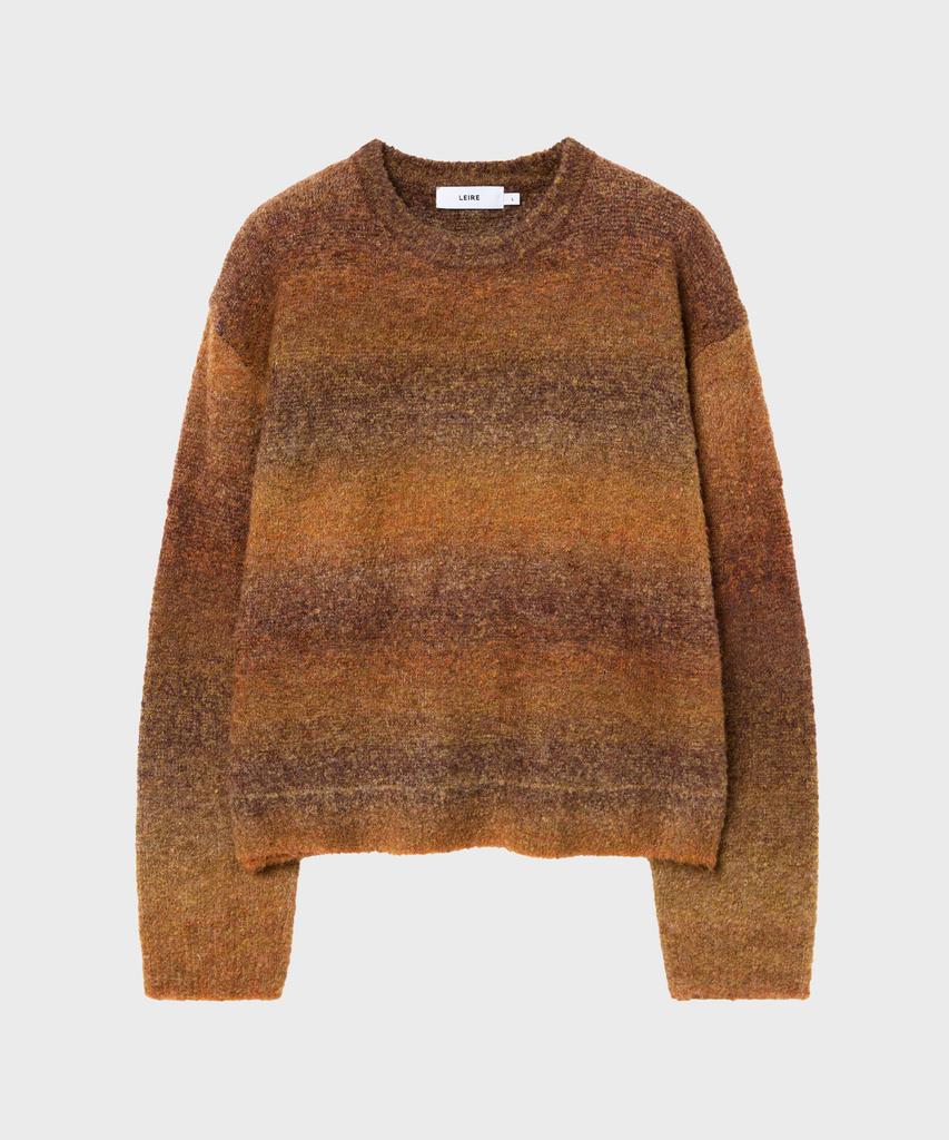 LEIRE Gradient Crop Oversized Knit [Brick Brown]