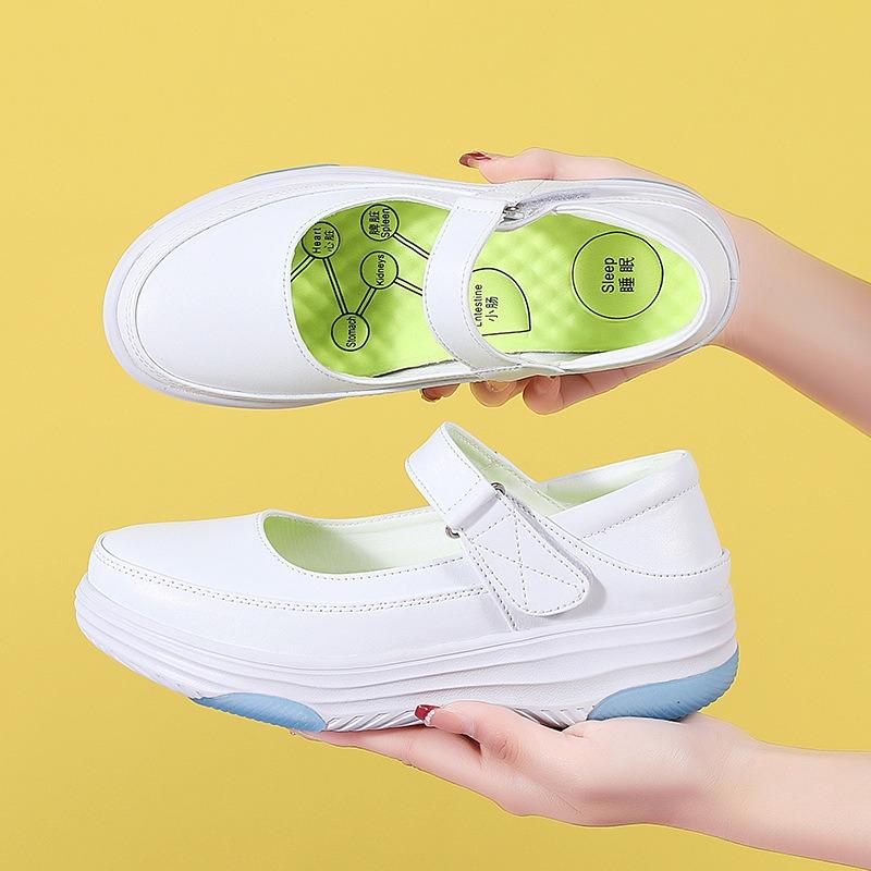 Summer New Nurse Shoes Women's Soft Sole Breathable Not Tired Feet Comfortable Non-slip Versatile Thick-soled Medical Work Shoes