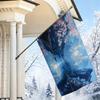 2D Flat, 1pc 2D Flat Decorative Flag, Aesthetic Moonlit Landscape with Cherry Blossoms Pattern Flag, Single-Sided Printed Scenery Hanging Cloth, Chine
