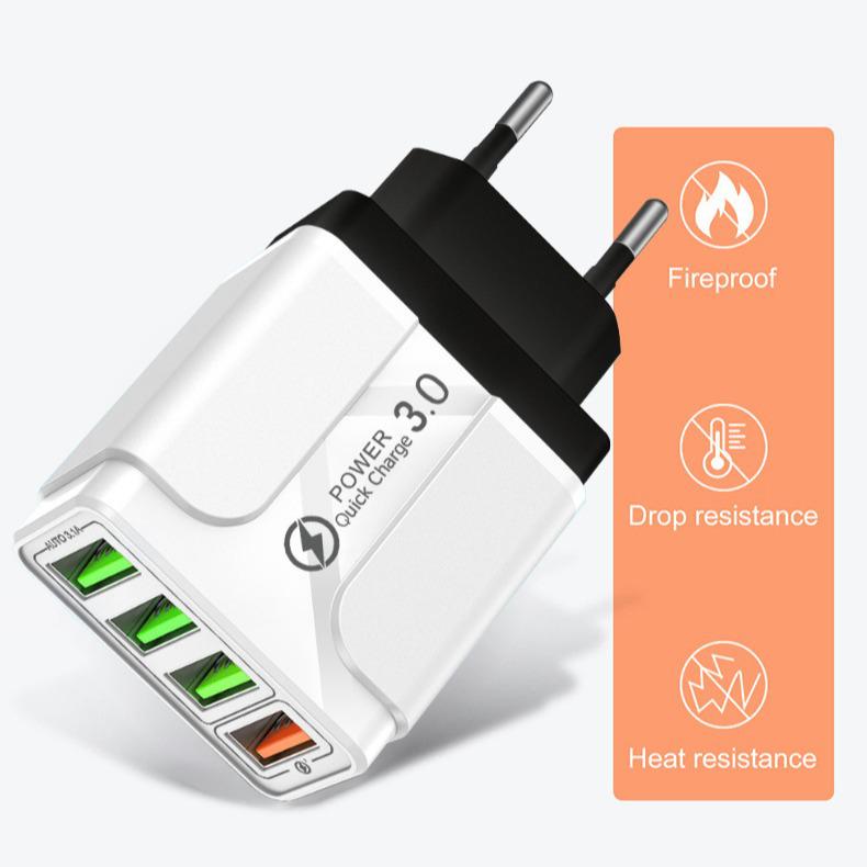 PD33W QC3.0 GaN Multi-Port Fast Charger, 9V/12V European Standard