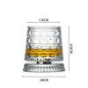Whiskey Glasses Rotatable Tumbler Crystal Glass Cups Drinking Glasses with Creative Coasters for Scotch,Bourbon,Cocktails