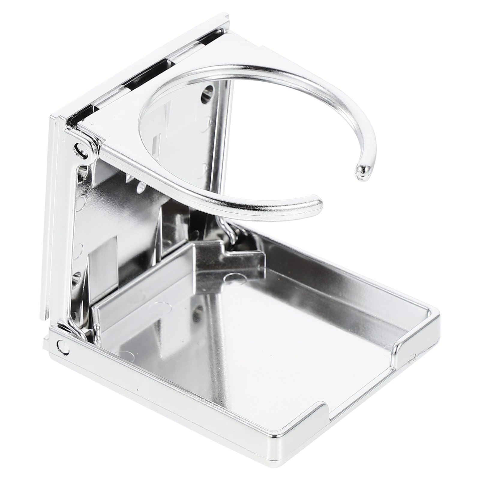 

SHINYPASING RV Camper Foldable Cup Holder Silver Screw Fixed Car 10.5X10X9CM серебряный