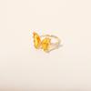 Women Candy Color Transparent Simple Style Open Ring Butterfly Finger Ring Gift For Women Jewelry