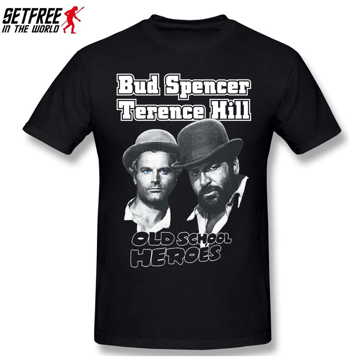 

Бад Спенсер и Теренс Хилл Олд Скул Герои Ретро Футболка Уличная одежда Оверсайз Хлопок с коротким рукавом Футболка