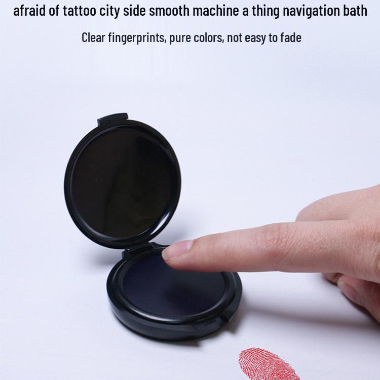Quick-Drying Multi-Color Fingerprint Pad: Red, Blue & Black