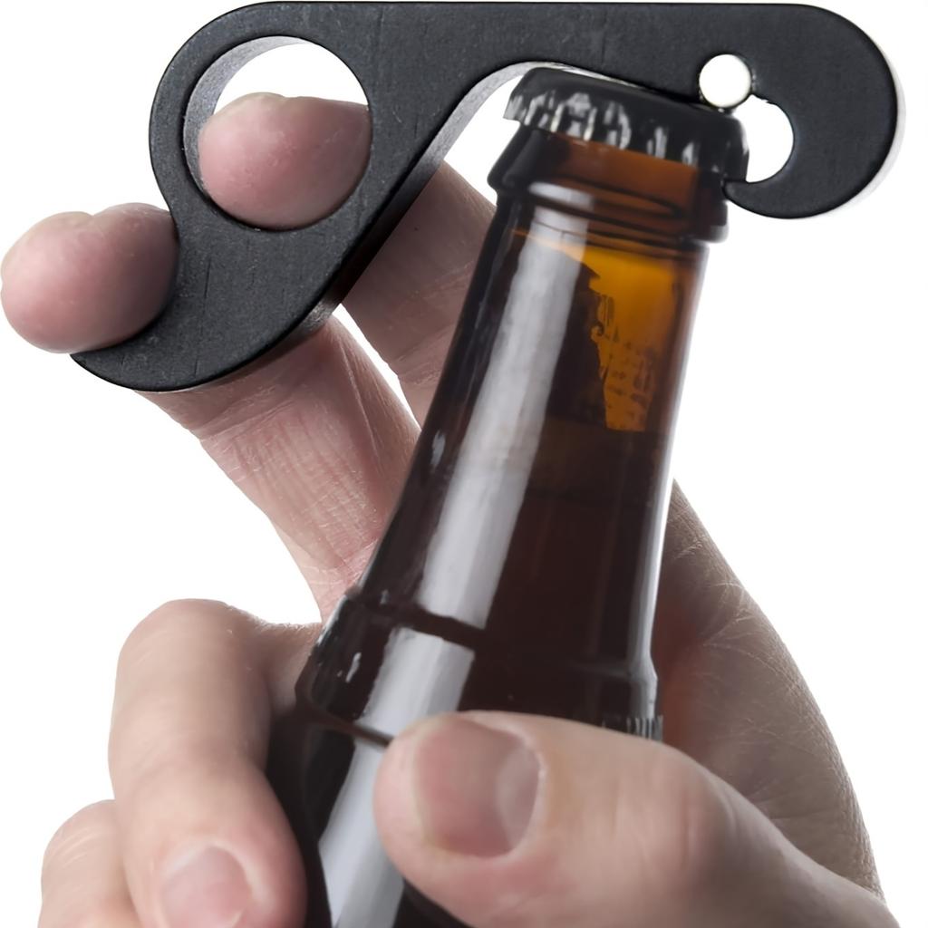 Compact One-Handed Bottle Opener with Magnetic Suction , Portable Aluminum Beer Bottle Opener for Hiking, Camping, and Home Use