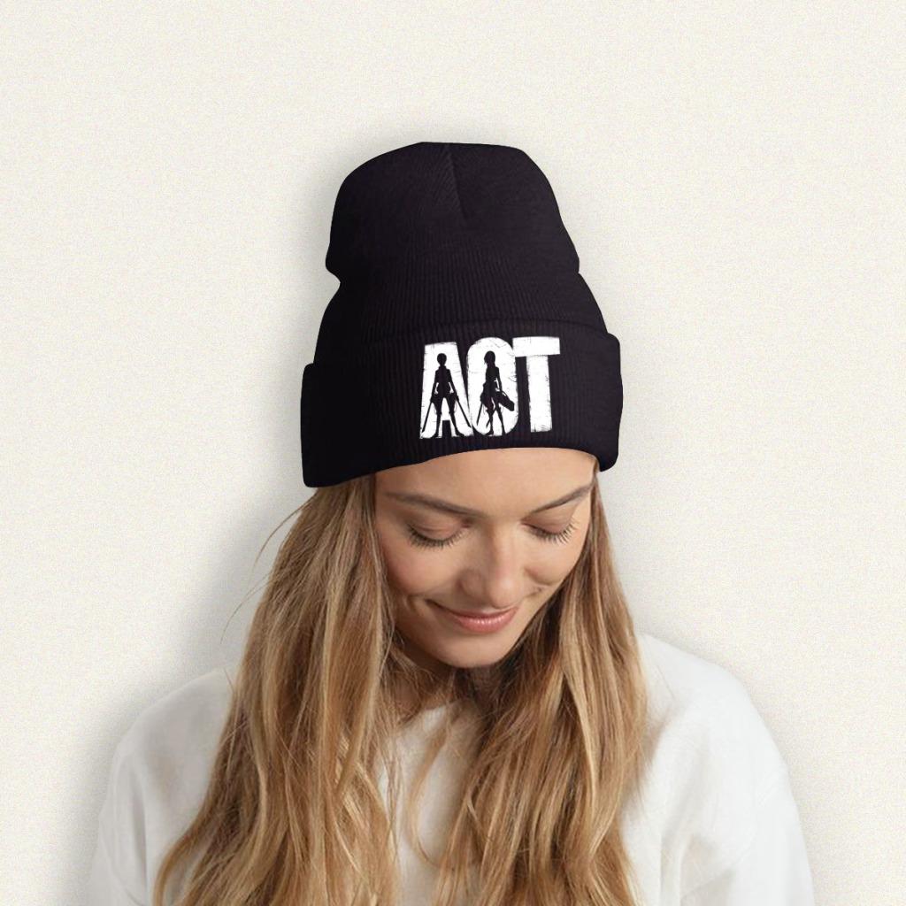 Attack on Titan Shingeki no Kyojin Titanenjäger Strickmütze Damen Unisex Skullies Beanies Wintermützen Anime Manga AOT Mütze