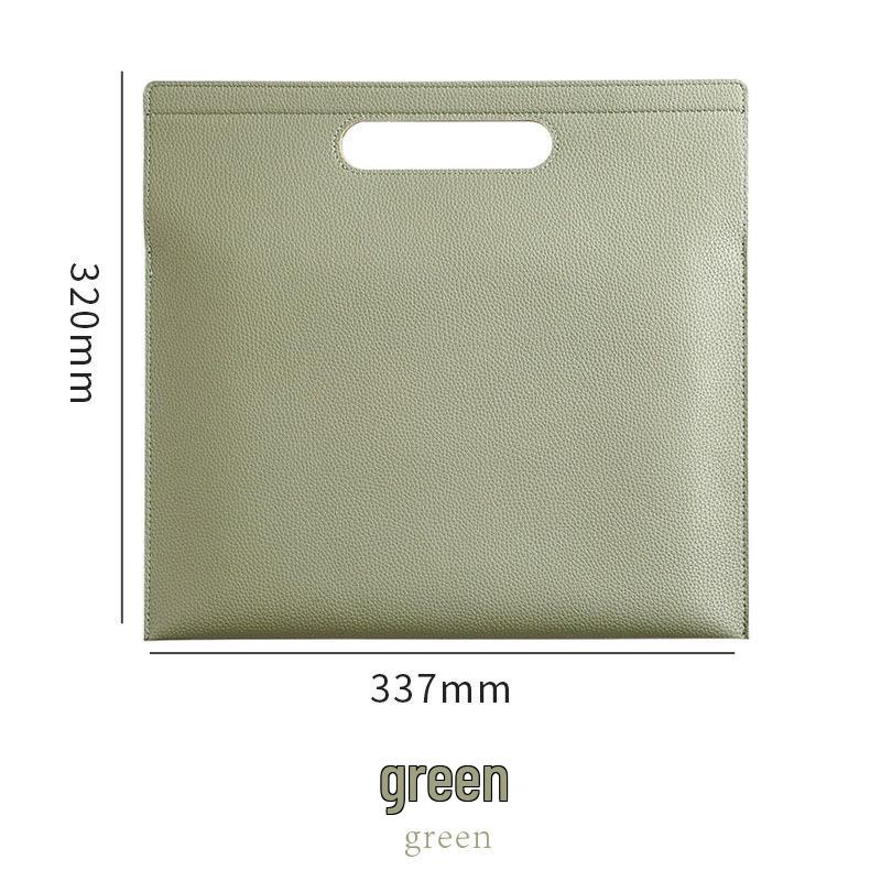 A4 Leather Korean Style Large Capacity Magnetic Snap File Folder