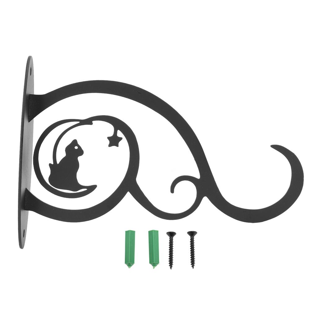 Siding Plant Hook Black Iron Wall Hooks Decorative Plant Hanger for Hanging Plant Bird Feeder Wind