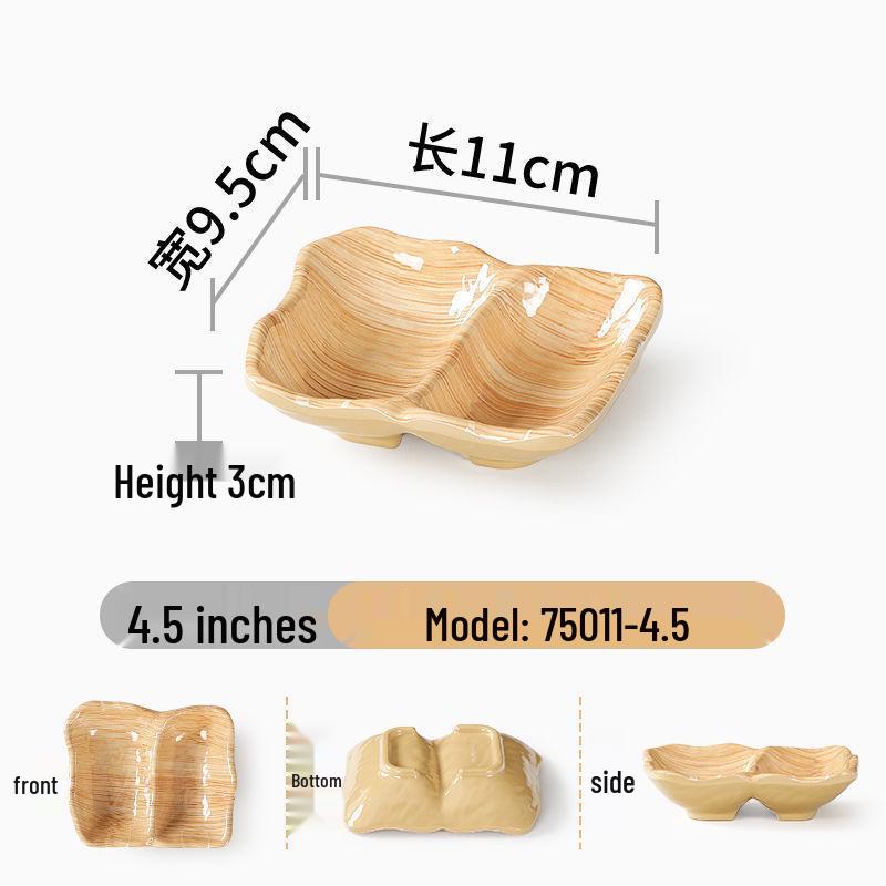 A5 Melamine Hot Pot Restaurant Plate for Beef and Mutton Plating