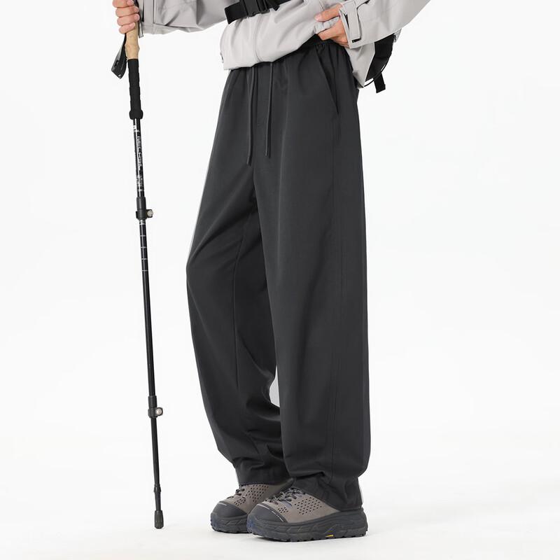 MINISO Men's Winter Fleece-Lined Casual Straight-Leg Pants