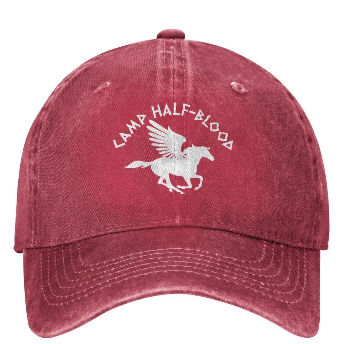 Percy Jackson Kamp Halfbloed Baseballpet Skelet Pegasus Wit Logo Hip Hop Papa Hoeden Mannen Vrouwen Zonnekleppen Baseballpetten Adjustable pink