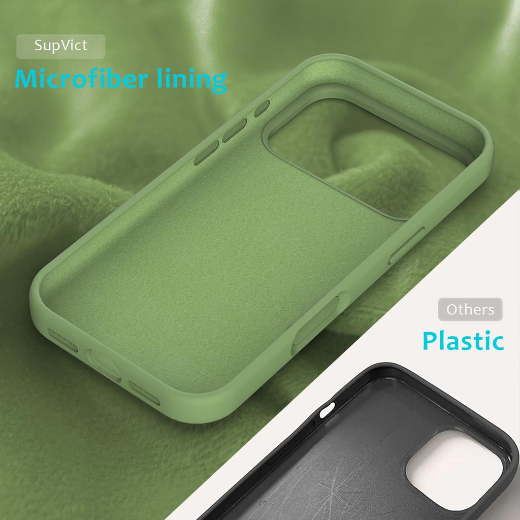 For iPhone 17 Pro Max Case Drop Proof Liquid Silicone Soft Lining Back Phone Cover
