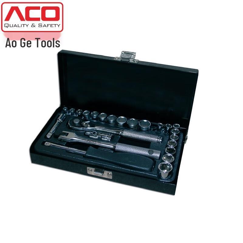 ACO 24-Piece 6.3mm Ratchet Socket Wrench Set 6.3mm Drive