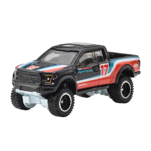 Hot Wheels Premium 2er-Pack Ford Bronco R / '17 Ford F-150 Raptor Fahrzeug, Spielzeug-Miniauto, für Kinder ab 3 Jahren, Multi HRR77