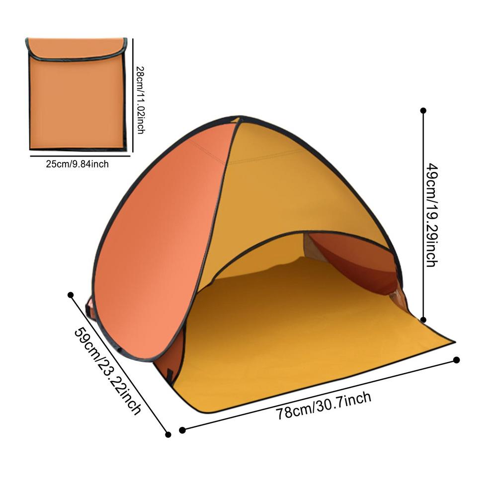 Portable Beach Tent Pop-up Tent Summer Sea Sun Shelters Outdoor Camping BBQ Picnic Tent With Mobile Phone Stand Beach Canopy