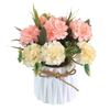Realistic Artificial Succulent Plants In Pot Set of 3 Faux Potted Greenery for Home Decor Fake Mini Plants with Vase