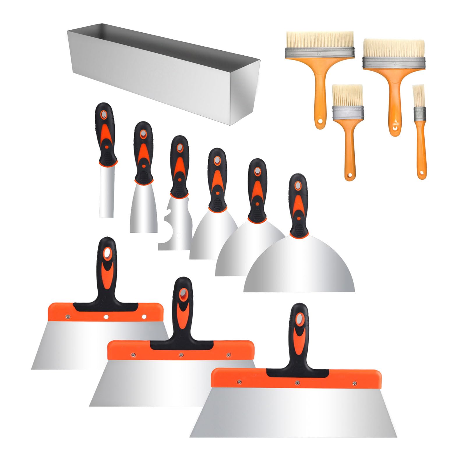 

Набор шпателей Putty Putty из нержавеющей стали для штукатурки, мягкий металлический шпатель для краски, настенной краски, обоев и нож для кисти, шпатель, 14 предметов