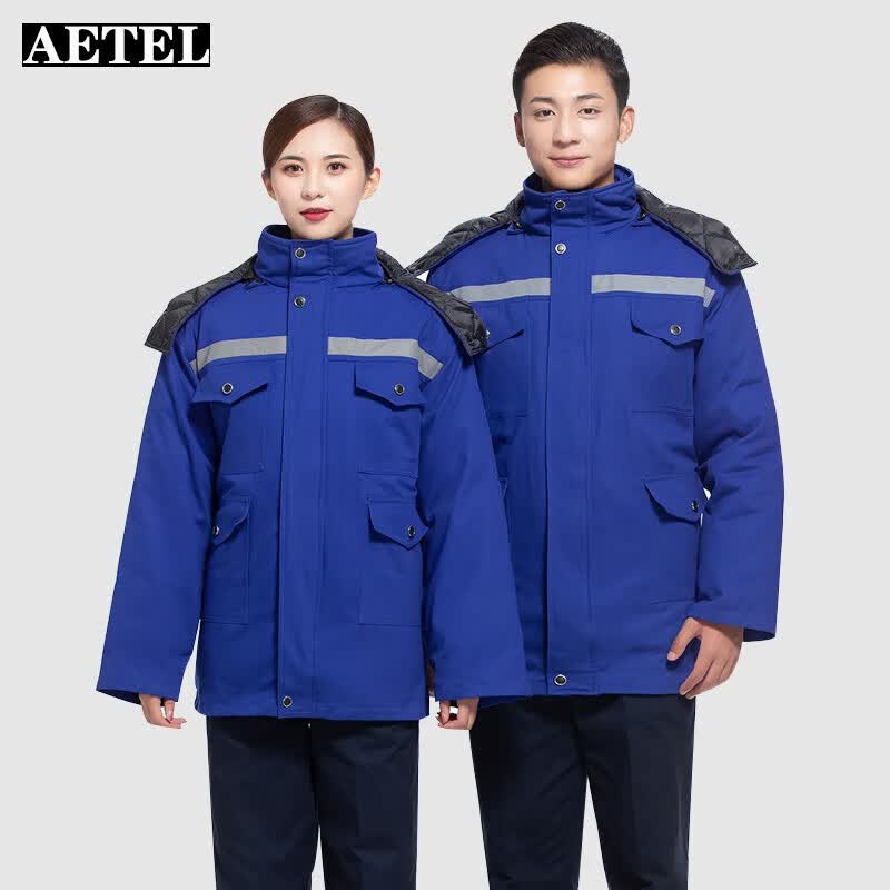 

AETEL Men s Winter Pure Cotton Reflective Work Jacket 180