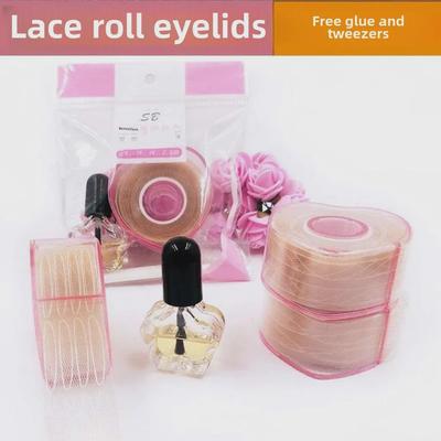 Lace Double Eyelid Stickers: Breathable, Flesh-Colored Mesh for Natural Beauty