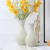 Imitation Ceramics Vase Green Plants Dried Flower Display Vase Living Room Bedroom Office Home Decor
