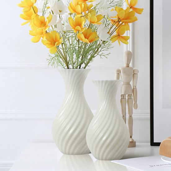Imitation Ceramics Vase Green Plants Dried Flower Display Vase Living Room Bedroom Office Home Decor