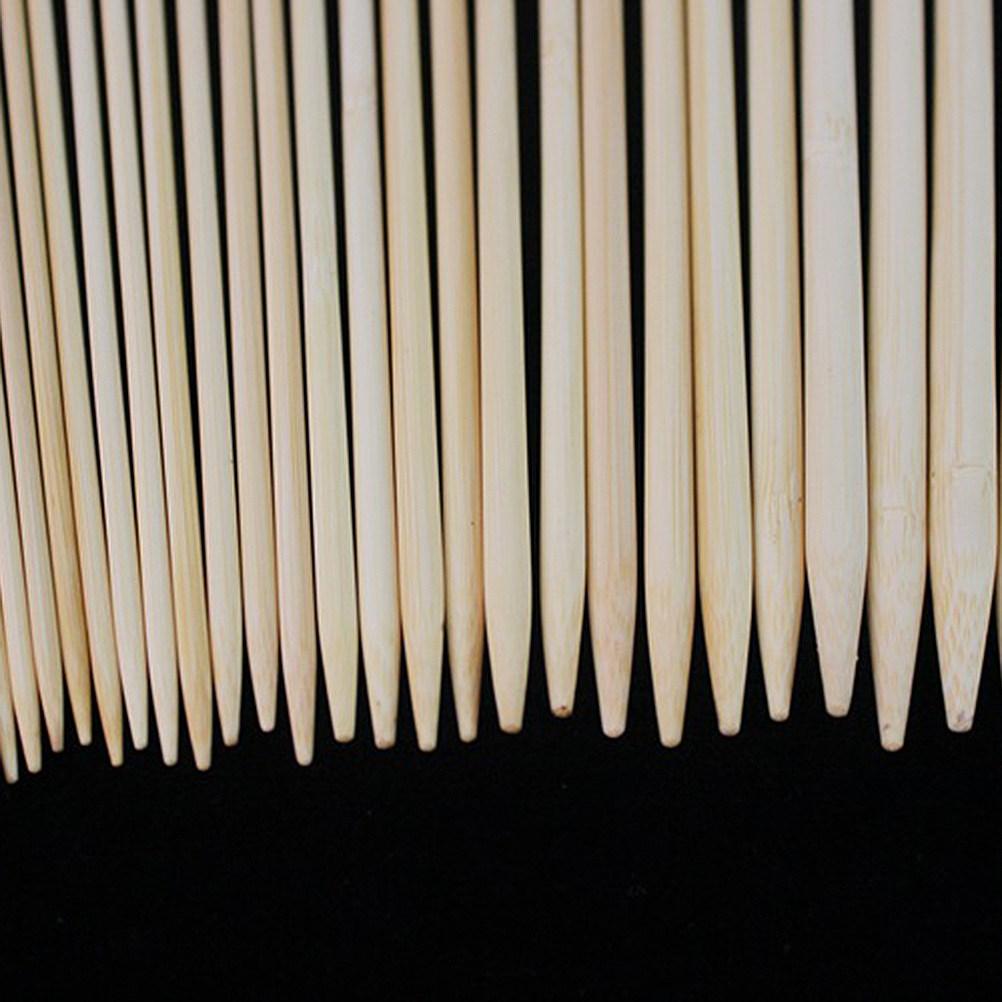 36Pcs Bamboo Knitting Needles 12Cm Single Pointed Straight Needles Odorless Sturdy Smooth for Handmade Sweater Scarf