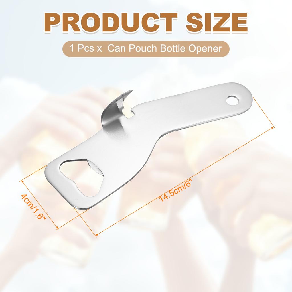 Stainless Steel Bottle Opener, Manual Can Punch Bottle Opener, Versatile Can Tapper for Beverage Beer Soda Cans Kitchen Camping