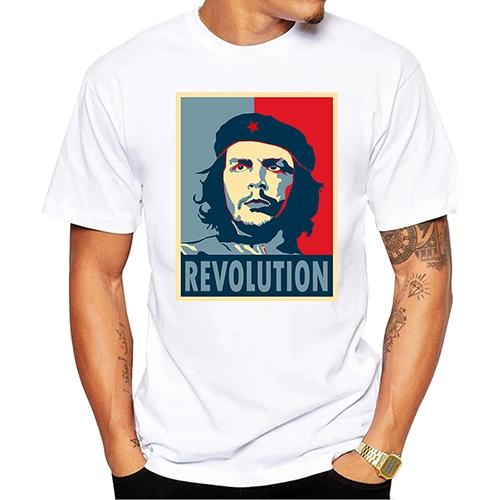 2020 Men New Fashion Che Guevara and Fidel Castro Printed Tshirt Short Sleeve Casual Tee Shirts Cool Design Tops