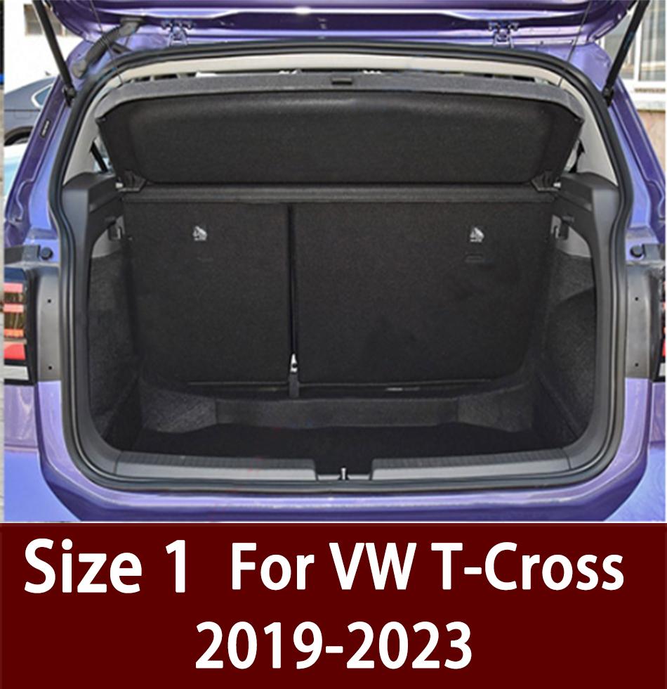 Custom Car Trunk Mat For VOLKSWAGEN VW T-Cross 2019-2025 Auto Interior Accessories Carpet Luxury Durable Leather Mat