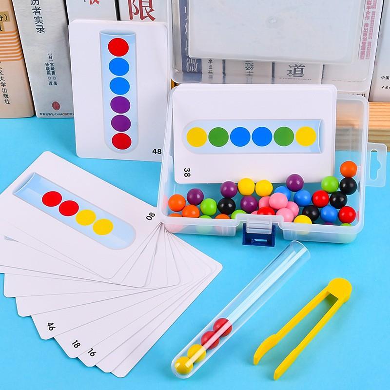 Children's Number Matching, Test Tube Clips, Beads, Math Teaching Aids, Color Classification, Fine Action Games, Wooden Toys