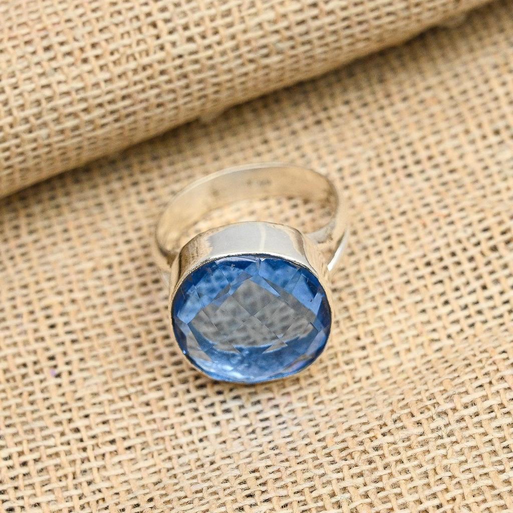 Hübscher Tansanit-Edelstein, handgefertigter Schmuckring aus 925er Sterlingsilber, Geschenk für Sie