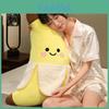 Banana Plush Doll Pillow Oversized Short Hair Fruit Shape Sleeping Cushion For Girls