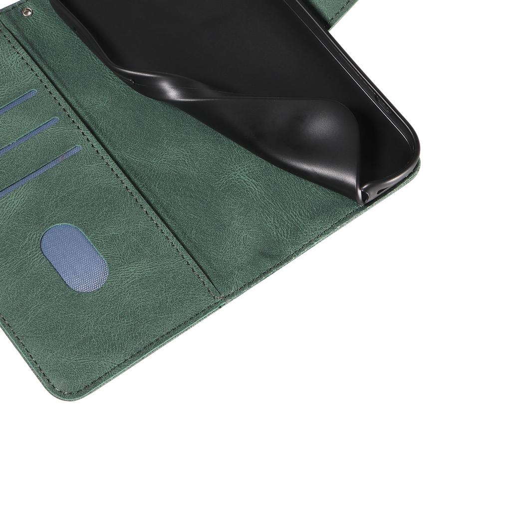 For Samsung Galaxy A07 5G/A06 4G/A06 5G Case Stand Wallet Leather Phone Cover Curved Line Wrist Strap