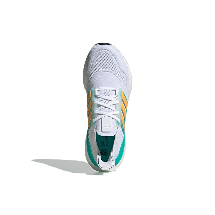 Adidas UltraBoost 22 White Mint Rush Men Sneakers Cloud-White Flash-Orange GX5463