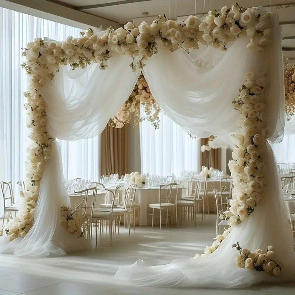 Width 160CM Wedding Tulle Arch White Pink Backdrop Fabric Arch Draping Fabric  Wedding