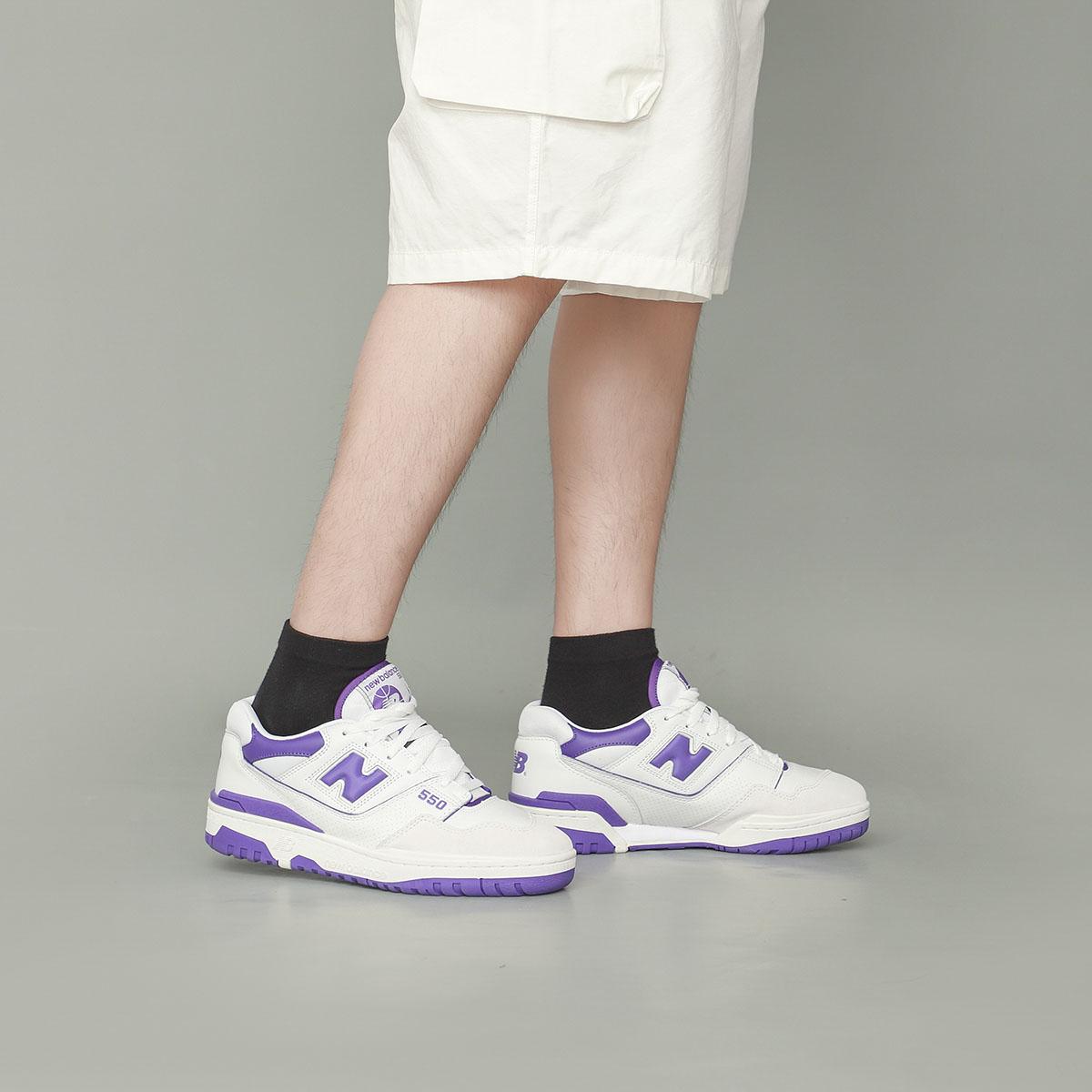 Кроссовки унисекс New Balance 550 White Purple Prism-Purple BB550WR1 42 — фото 6