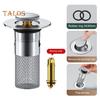 3/6Pcs Pop-up Sink Drain Filter Bathroom Sink Stopper Stainless Steel Filter Basket Hair Catcher Anti-Blocking Strainer Basket
