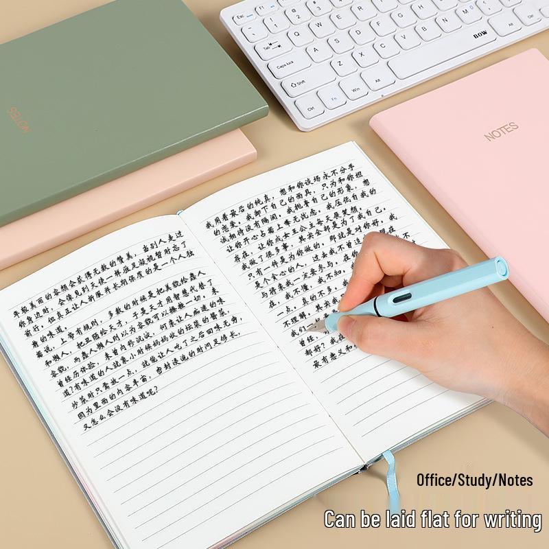 Morandi Color A5 Soft Cover Leather Notebook with Skin-Feel Surface for Students.