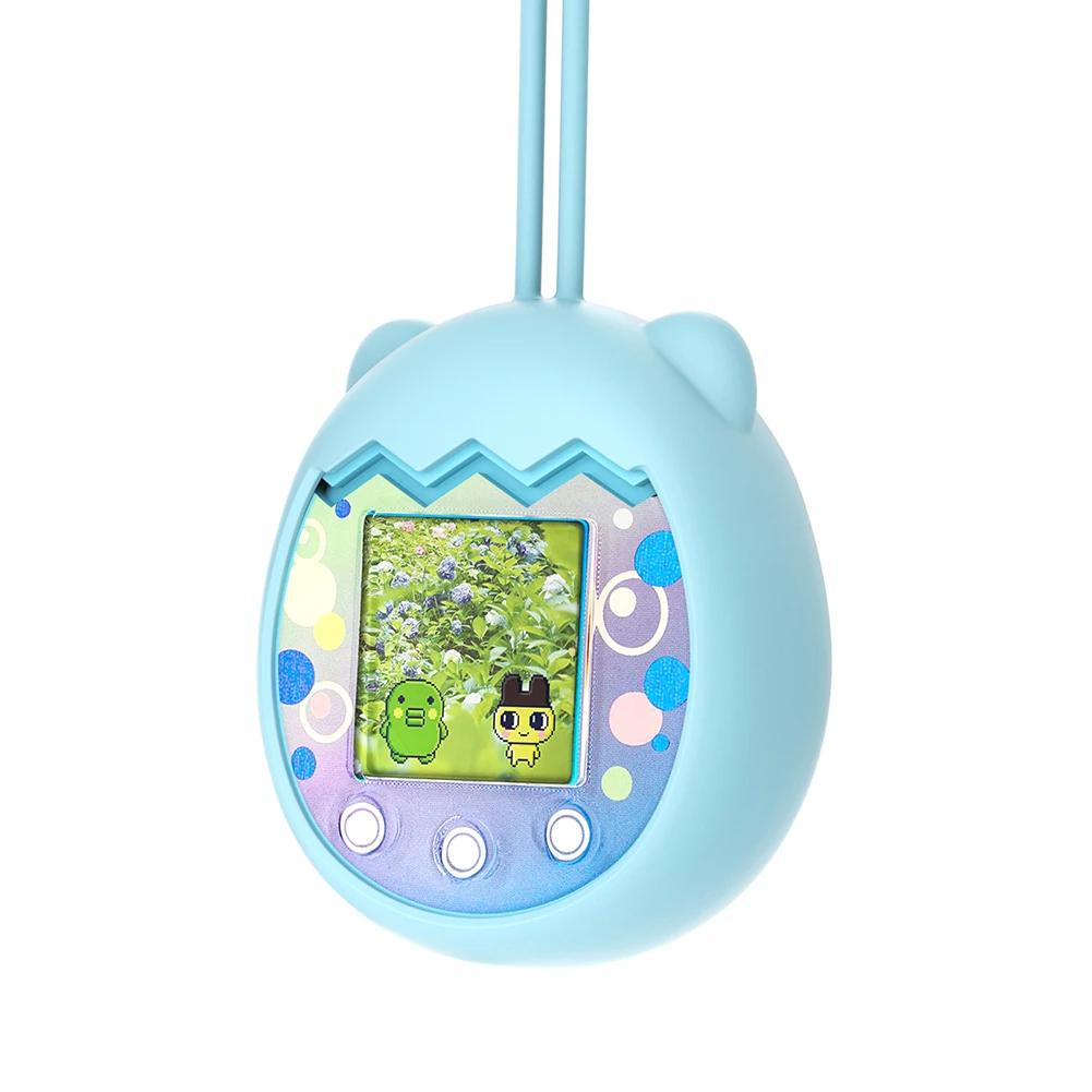 Silicone Protective Case with Carabiner Protective Cover Protective Sleeve for Tamagotchi Pix Interactive Virtual Pet Machine