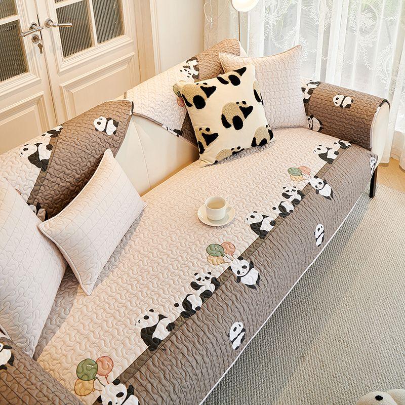 

Ткань Хлопок Подушка для сиденья дивана Специальное предложение Большая распродажа Полотенце для дивана Нескользящее Круглый год Нейтральный Современный Минималистичный Чехол из чистого хлопка Скандинавский Milky White(Panda Paradise) 45*45 pillow case