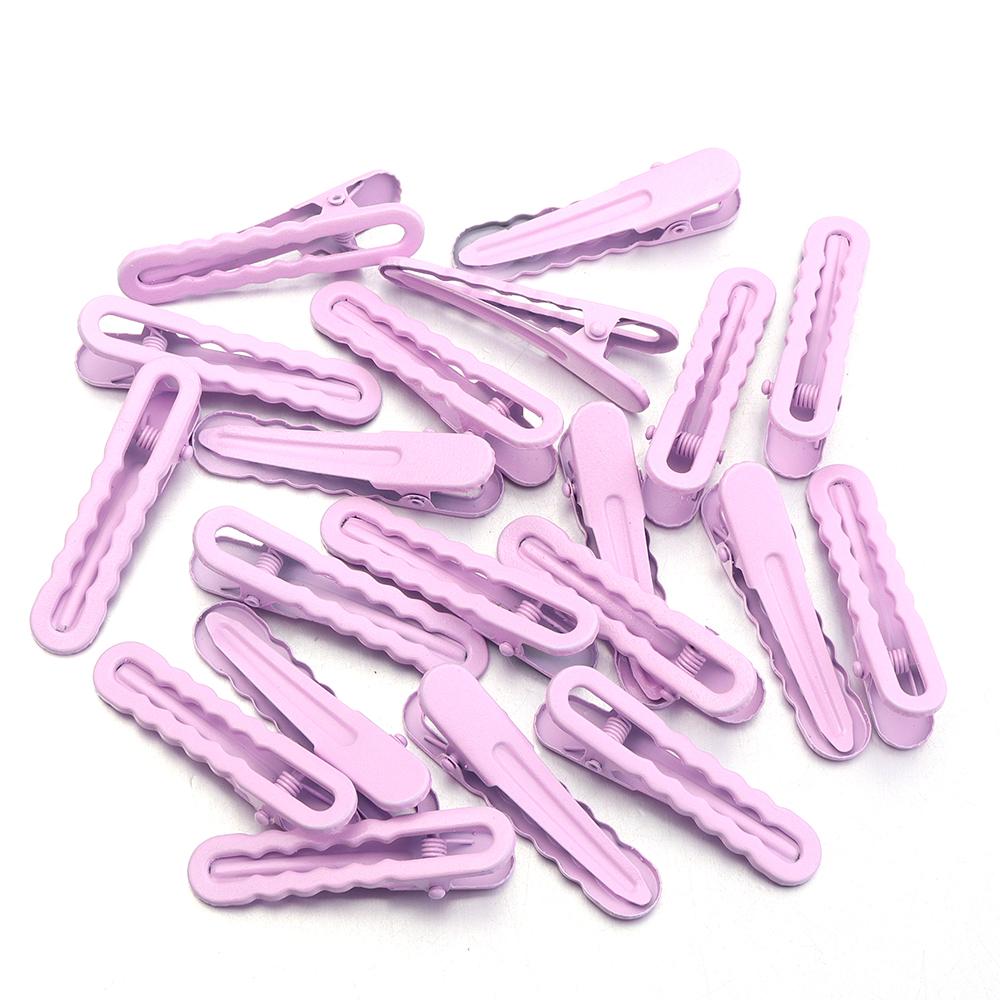 30pcs 5cm Candy Color Hair Clips Metal Hollow Wave Hairpin For Women Girls DIY Bangs Side Clip Makeup Hair Styling Accessories