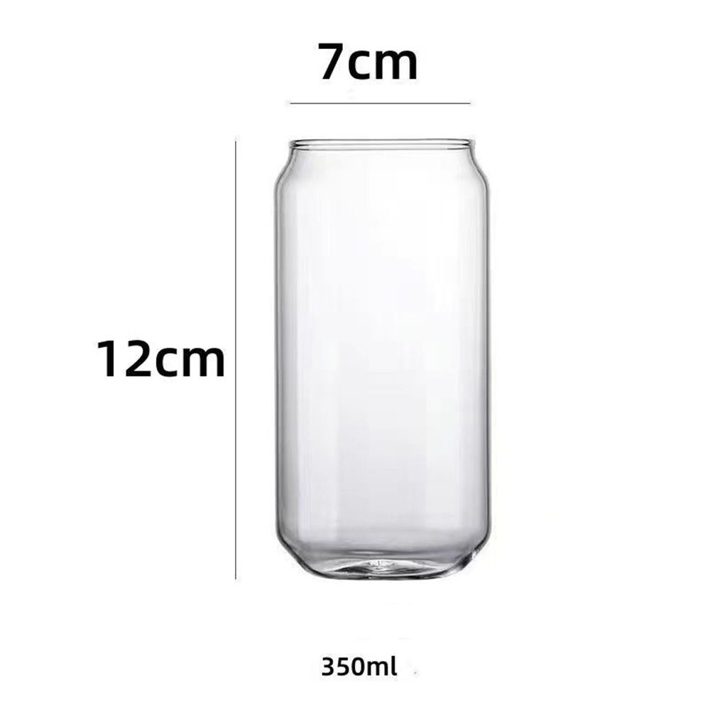 350ml/550ml Glass Cola Cold Drink Water Cup Coffee Juice Straw Mug Portable Milk Glass Cup