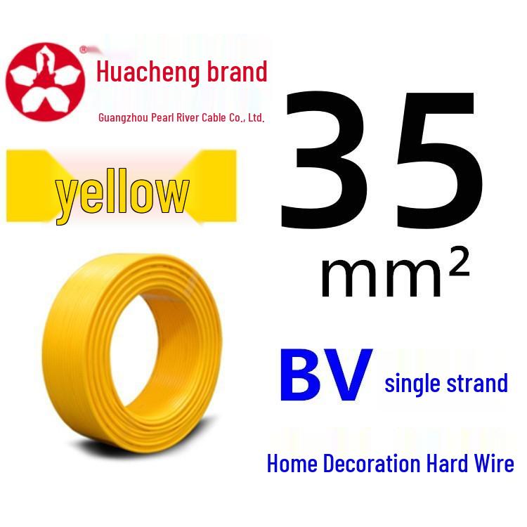Pearl River ZC-BV Single-Strand Copper Core Wire (1.5-35mm²)
