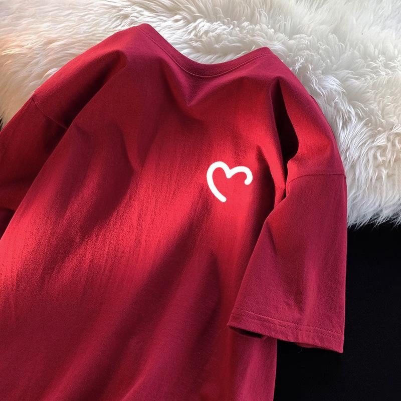 Heavy Duty Pure Cotton T-shirt Men's Summer New Style Hong Kong Style Trend Plus Size Round Neck Casual Versatile Top Short Sleeved Base Shirt