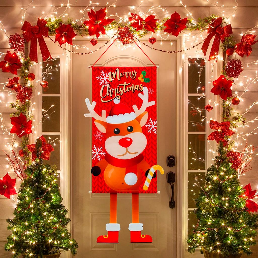 Christmas Hanging Flag Merry Christmas Decorations For Home 2025 Christmas Gifts Christmas Ornaments Navidad Xmas New Year 2026
