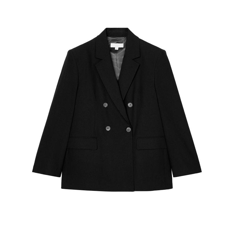 

Весенне-летняя женская одежда Модный ветрозащитный лацкан Длинные рукава с подплечниками Свободная рабочая одежда Изящный пиджак 3114666 Black L