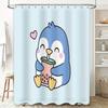 Cute Boba Tea Shower Curtain Anime Kawaii Bubble Tea Decor Bathroom Set Japanese Style Home Decor Trendy Room Aesthetic Gift